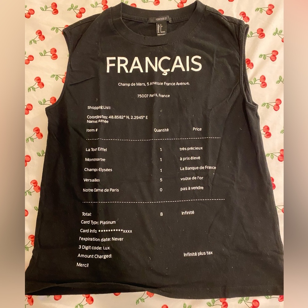 Francais t shirt